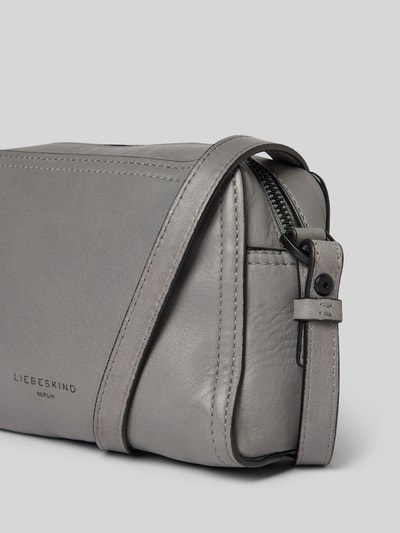 LIEBESKIND BERLIN Handtas van leer met labeldetail, model 'CHUDY' Antraciet - 3