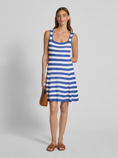 Lauren Ralph Lauren Minikleid mit Karree-Ausschnitt Modell 'KARICE' Hellblau Melange 1