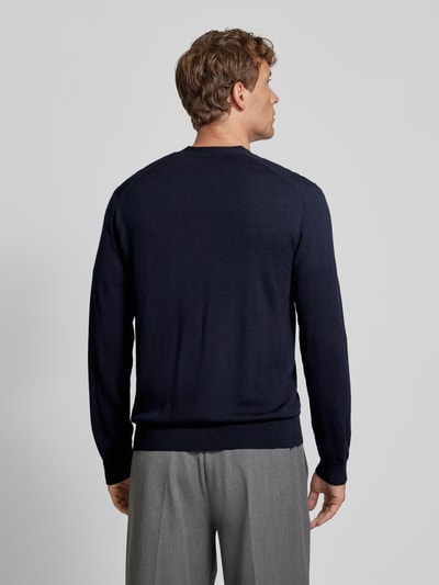 OLYMP Level Five Slim fit gebreid jack met knoopsluiting Marineblauw - 5