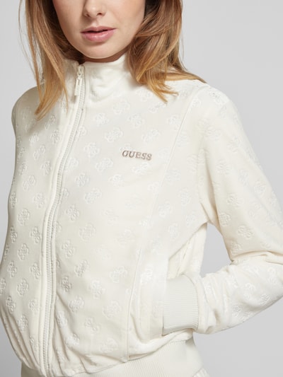 Guess Activewear Bluza rozpinana ze stójką model ‘KRISSY’ Złamany biały 3