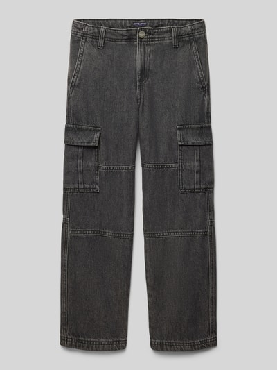 Jack & Jones Regular fit jeans met labelpatch, model 'CHRIS' Zwart - 1