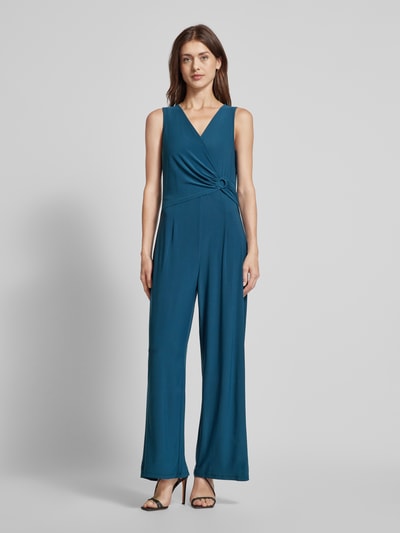 Zero Jumpsuit in wikkellook met ritssluiting aan de achterkant Lagune - 4