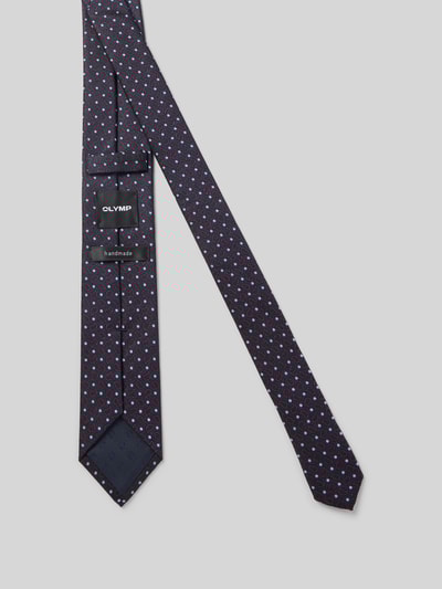 OLYMP Zijden stropdas met structuurmotief Bordeaux - 2