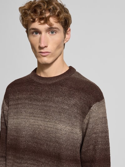 Jack & Jones Strickpullover mit Rundhalsausschnitt Modell 'JORMEADOWS' Mittelbraun 3
