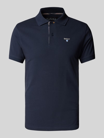 Barbour Slim Fit Poloshirt mit Label-Stitching Marine 2