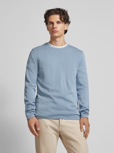 Jack & Jones Gebreide pullover met ronde hals, model 'ELEO' Rookblauw - 4