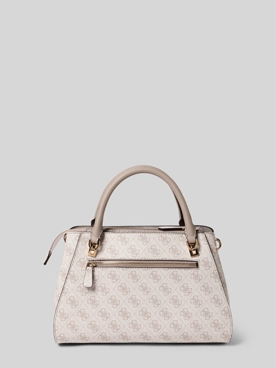 Guess Satchel Bag mit Label-Detail Modell 'NOELLE' Taupe 4