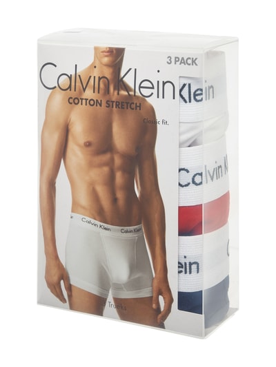 Calvin Klein Underwear Trunks mit Logo-Bund im 3er-Pack Rot 2