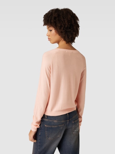 QS Longsleeve mit abgerundetem V-Ausschnitt Rosa 5