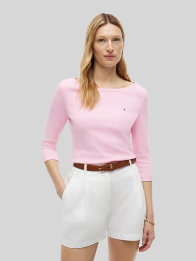 Tommy Hilfiger Regular Fit 3/4-Shirt aus reiner Baumwolle Pink 4