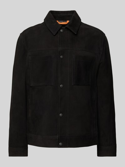 BOSS Orange Jacke in Leder-Optik Modell 'Jomare' Black 2