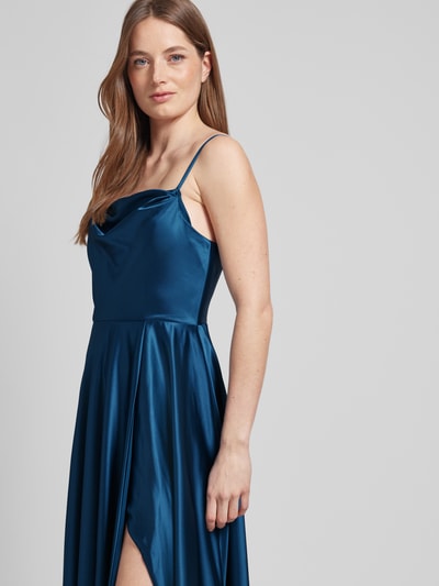 Laona Abendkleid mit Wasserfall-Ausschnitt Petrol 3