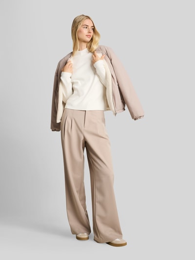 Tom Tailor Denim Pullover mit Mock Neck Offwhite 1