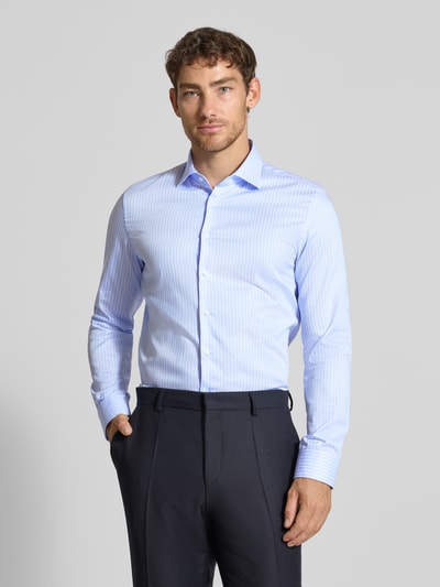 SEIDENSTICKER Slim fit zakelijk overhemd met knoopsluiting Bleu - 4