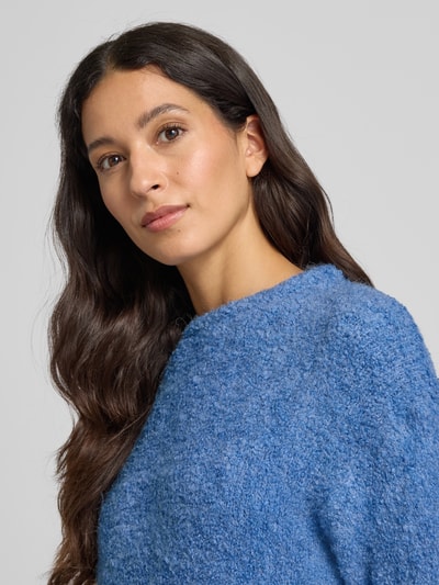 ICHI Regular fit pullover met wol, model 'Larisa' Rookblauw - 3