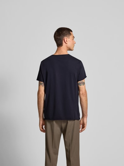Filippa K Regular Fit T-Shirt mit Rollsaum Marine 5