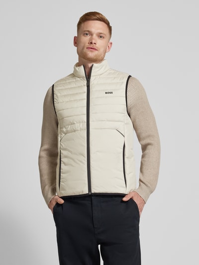 BOSS Green Bodywarmer met labelopschrift, model 'Thor' Beige - 4