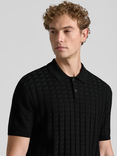 Armani Exchange Regular Fit Poloshirt aus Viskose-Mix Modell 'Maglia' Black 3
