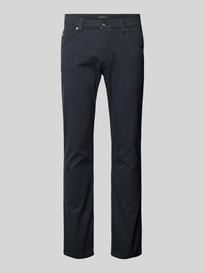 bugatti Regular fit stoffen broek in 5-pocketmodel, model 'Cordoba' Marineblauw - 2