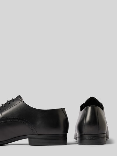 CK Calvin Klein Leren derbyschoenen met siernaad, model 'CAP TOE' Zwart - 2