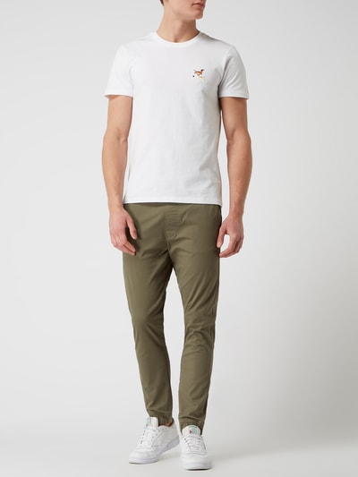 REVIEW T-shirt met borduursel Offwhite - 1