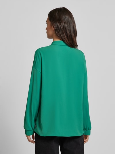 Marc Cain Relaxed fit blouse met opstaande kraag Groen - 5