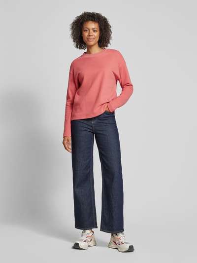 s.Oliver RED LABEL Relaxed Fit Sweatshirt mit gebrushter Oberfläche Rose 1