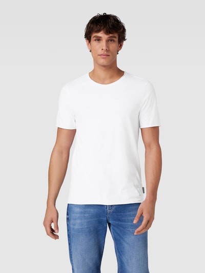 Armedangels T-Shirt in unifarbenem Design Modell 'AAMON BRUSHED' Weiss 4