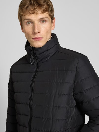 Superdry Kurtka pikowana ze stójką model ‘Fuji’ Czarny 3