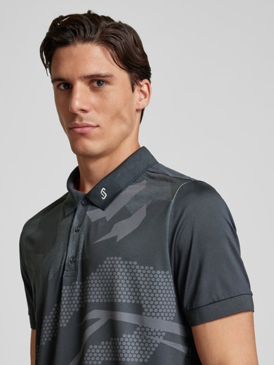 Joy Slim fit poloshirt met logostitching, model 'G-Style' Antraciet - 3