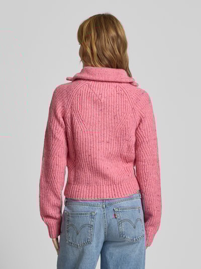 Tommy Jeans Regular Fit Troyer mit Woll-Anteil Modell 'NEP' Rosa 5