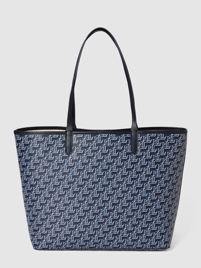 Lauren Ralph Lauren Shopper mit Allover-Muster Modell 'COLLINS 36' Marine 4