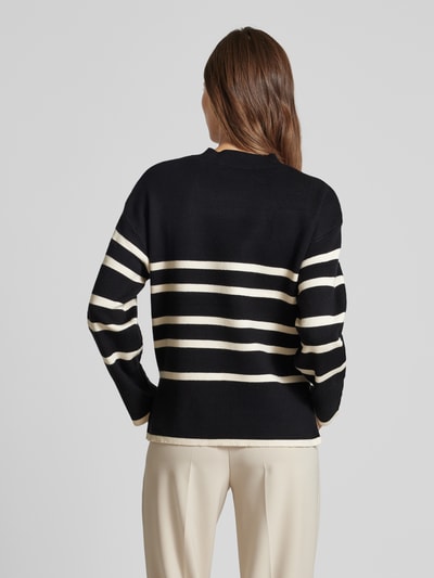 Vero Moda Pullover met strepen, model 'SABA' Zwart - 5