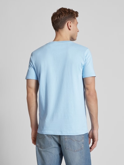 Tom Tailor Denim T-shirt met labelprint Lichtblauw - 5