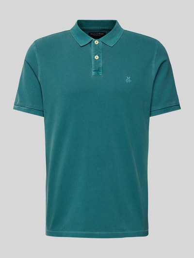 Marc O'Polo Regular Fit Poloshirt mit Label-Stitching Petrol 2