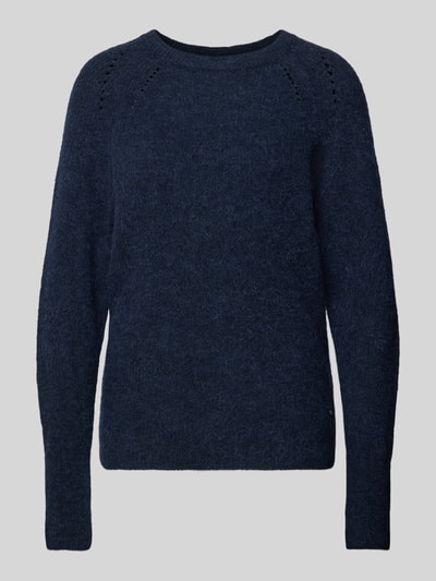 MOS MOSH Gebreide pullover met raglanmouwen, model 'Tammy Thora' Marineblauw - 2