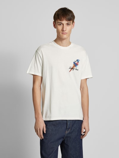 Tommy Jeans Relaxed Fit T-Shirt mit Logo-Stitching Modell 'NOVELTY' Offwhite 4