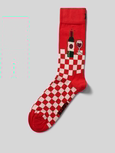 Happy Socks Sokken met ribboord Rood - 1