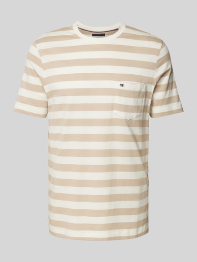 Tommy Hilfiger Slim Fit T-Shirt mit Rundhalsausschnitt Sand 2