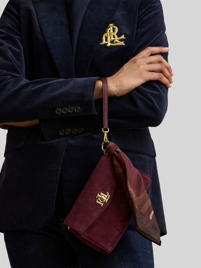 Lauren Ralph Lauren Umhängetasche aus echtem Schafsleder Bordeaux 1