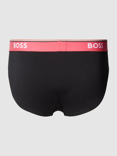 BOSS Slip mit elastischem Logo-Bund im 3er-Pack Black 3