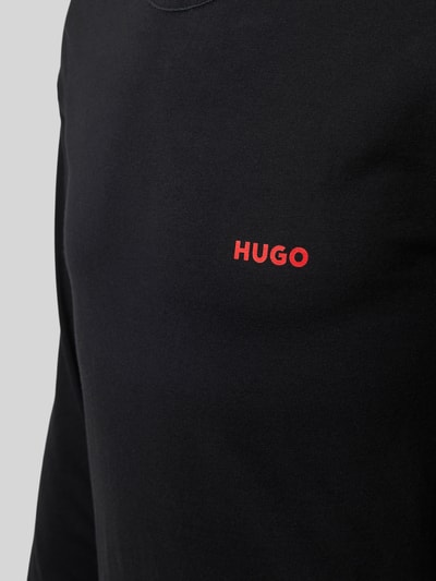 HUGO Shirt met lange mouwen en labelprint Zwart - 2