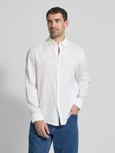 Drykorn Regular Fit Freizeithemd aus Leinen-Baumwoll-Mix Weiss 4