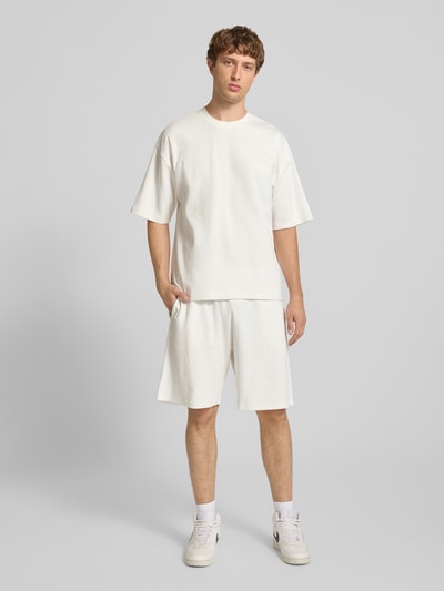 REVIEW Relaxed Fit T-Shirt mit Strukturmuster Offwhite 1