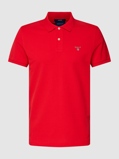 Gant Regular Fit Poloshirt mit Label-Stitching Rot 2