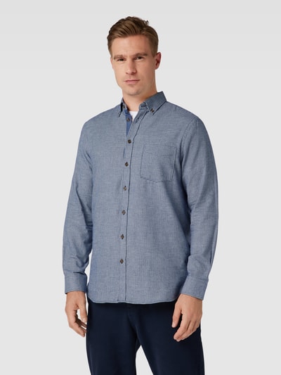 Christian Berg Men Flanellhemd mit Button-Down-Kragen Marine 4