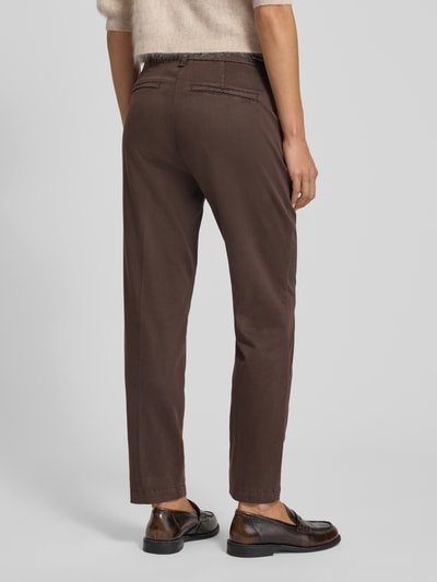 MAC Chinosy z detalem z logo model ‘CHINO TURN UP’ Ciemnobrązowy 5