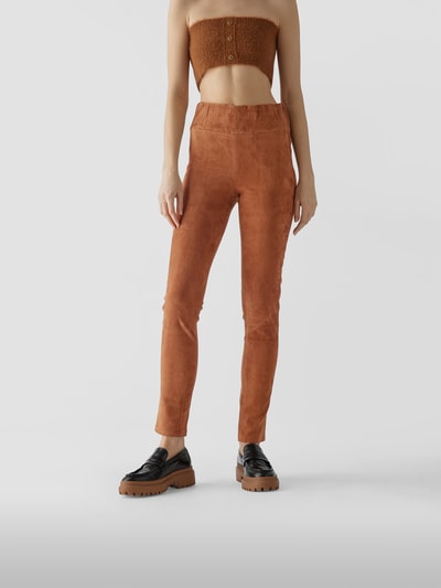 Arma High Waist Lederhose im Slim Fit Camel 4