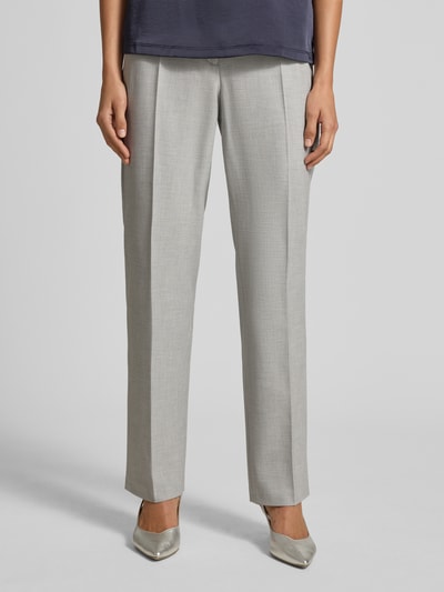 s.Oliver BLACK LABEL Regular fit pantalon met viscose Middengrijs - 4