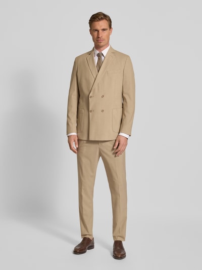 s.Oliver BLACK LABEL Slim fit pantalon met elastische band Camel - 1